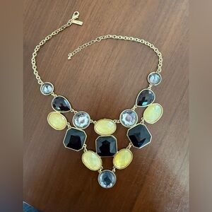Elegant Gold and Black Statement Necklace